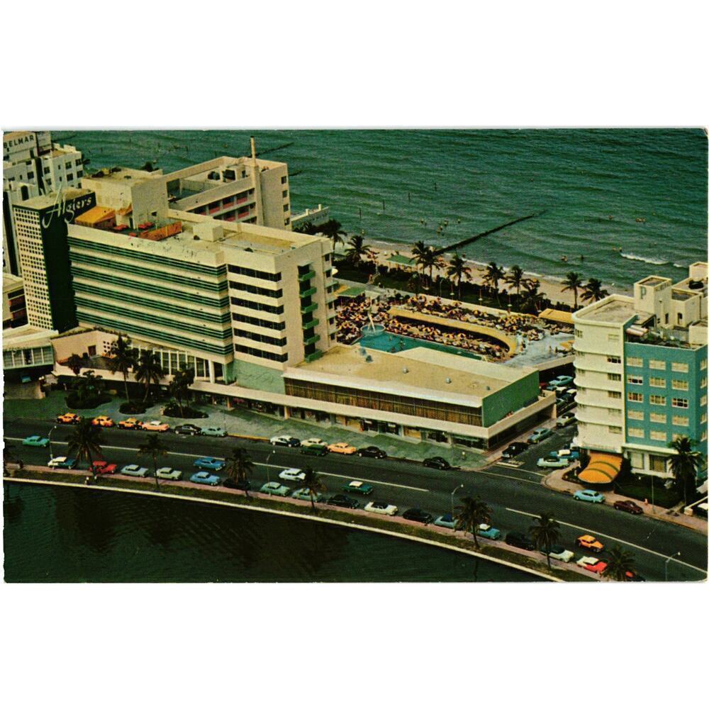 Hotel Algiers Oceanfront, 25th to 26th Street Miami Beach Florida Postcard